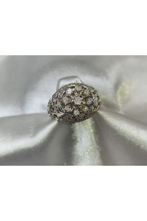 Vintage Tasarım  Platin Modeli Kazayağı Pırlanta Taşlı yüzük