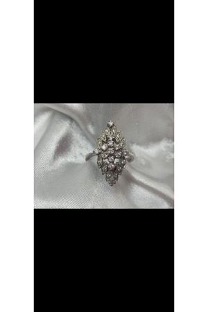 Platin Modeli Vintage Tasarım Yüzük