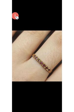 Antika Yedi Taşlı Yakut Alyans