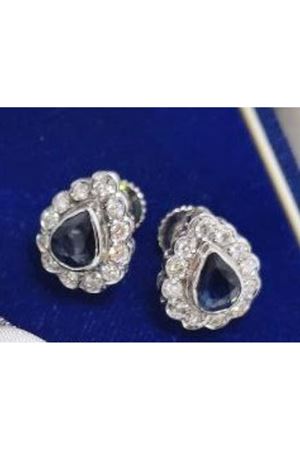 İkinci El Pırlanta Anturaj Safir Küpe