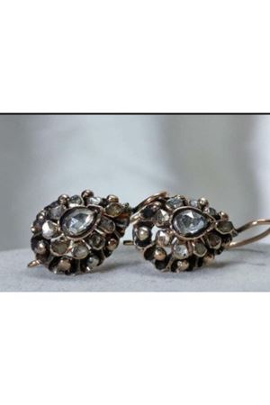 Antika Pilsa Damla Modeli El İşi Küpe