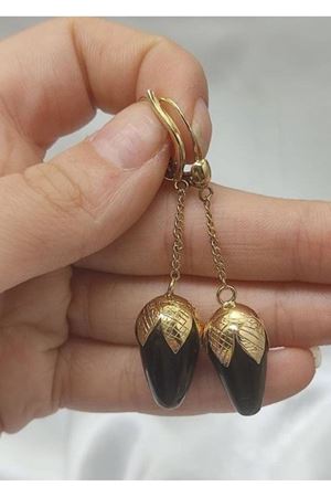 Antika Oltu Taşlı Çilek Modeli Küpe