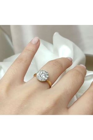 Antika Özel Üretim Elişi Efektli Pırlanta Yüzük