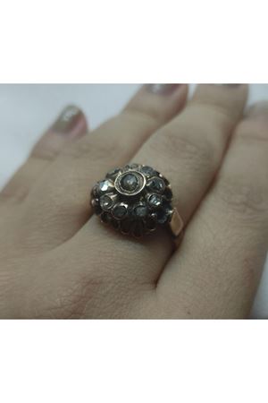 Antika Elmas Taşlı Gül yüzük