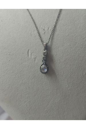 Antika Pilsa Damla Modeli Minimal Elmas Kolye Ucu