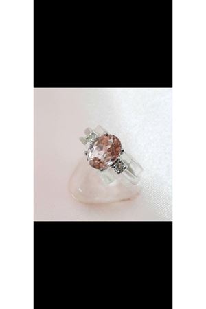 Pembe Safir Taşlı Pırlanta Yüzük