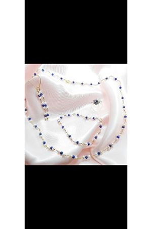 İncili Lapislazuli Taşlı El İş Zincir