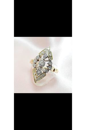 Antika Özel Tasarım El İşi Pırlanta Mekik Yüzük