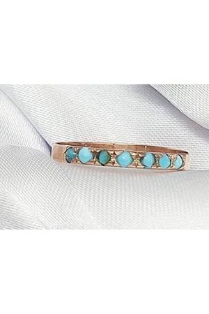 Antika Yedi Taşlı Firuze Alyans