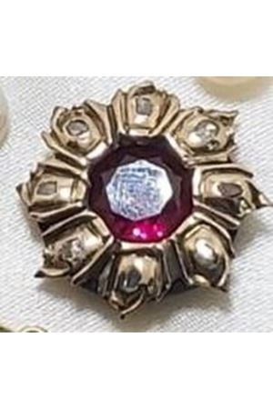 Antika Yakut Taşlı Elmas Halka Kolye