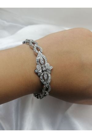 Antika Platin Modeli Damla Temalı Bileklik