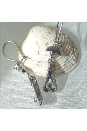 Vintage Tasarım Platin Modeli Küpe