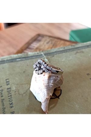 Antika Pırlanta Taşlı Yüzük Salyangoz Platin modeli