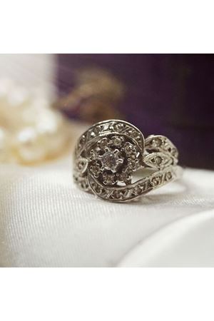 Antika Platin Modeli Salyangoz Yüzük