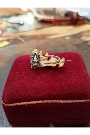 Antika Rüzgar Gülü Modeli Pırlanta Yüzük