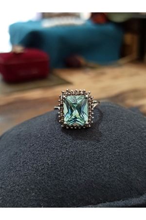 Anturaj Platin Modeli  Pırlanta Savoroski Yüzük