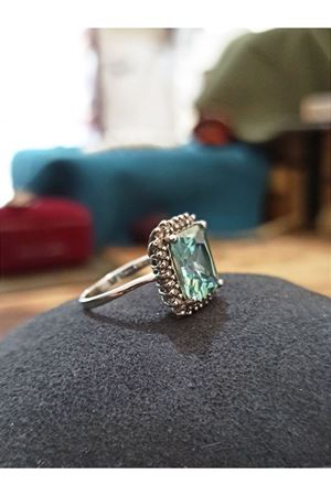 Anturaj Platin Modeli  Pırlanta Savoroski Yüzük