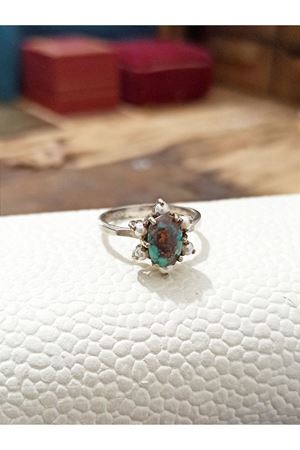 Özel Üretim Firuze Taşlı İncili Yüzük