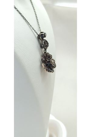 Antika El İşi Çiçek Modeli Kolye 