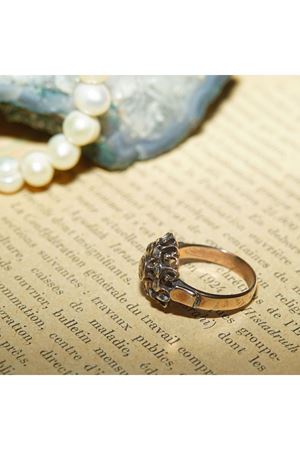 Antika Elmas Taşlı Gül yüzük