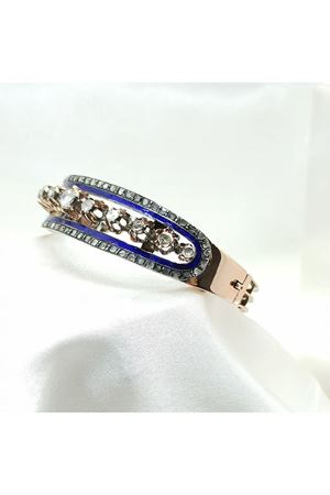 Antika Elmas Taşlı Mineli Kelepçe Üretim