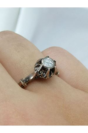 Antika Elmas Taşlı Pilsa Büyük Tektaş Yüzük