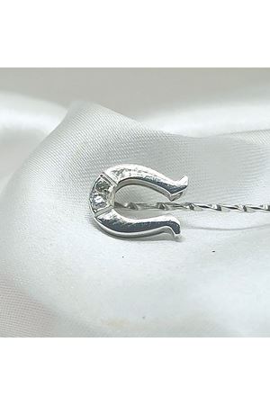 Antika At Nalı Pırlanta  Kravat & Yaka İğnesi