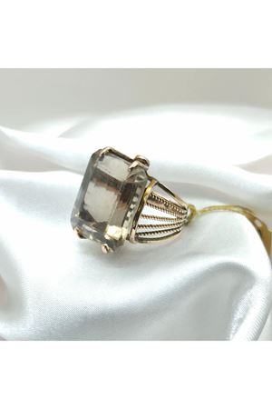 Antika Elişi Dumanlı Topaz Taşlı Yüzük