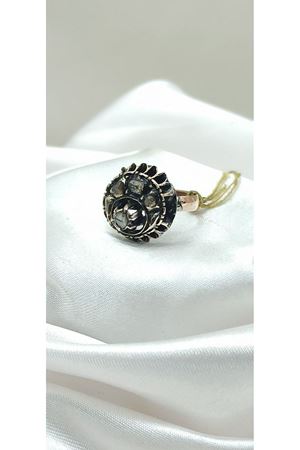 Antika Ay Yıldız Elmas yüzük