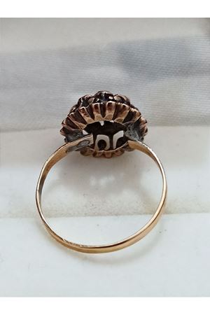 Antika Elmas Taşlı Gül Yüzük