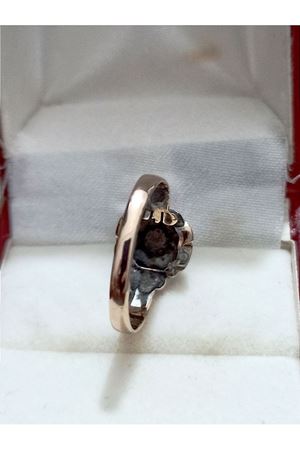 Antika Elmas Taşlı Gül Yüzük-1
