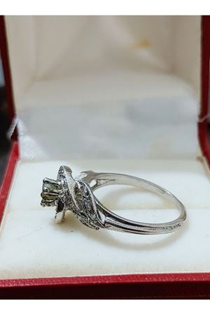 Vintage Zümrütlü salyangoz yüzük