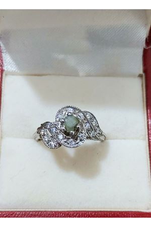 Vintage Zümrütlü salyangoz yüzük