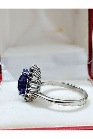 Vintage tasarım Platin Modeli anturaj Safir Yüzük