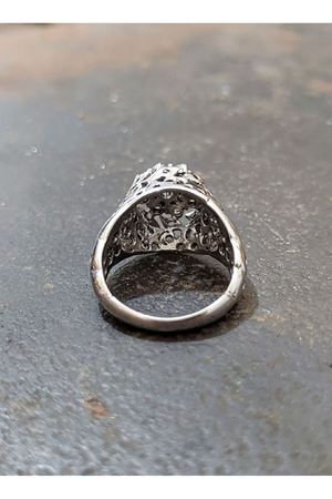 Vintage tasarım   Platin modeli kazayağı Pırlanta Taşlı yüzük