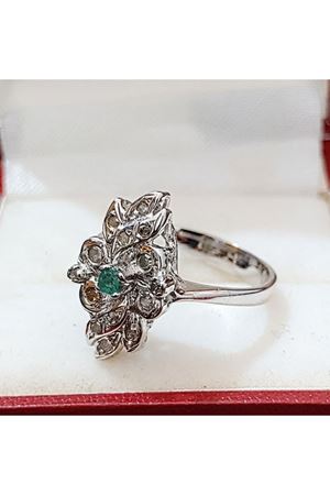Vintage Tasarım Zümrüt Taşlı Yüzük