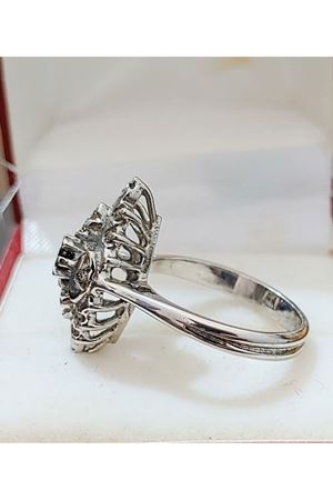 Platin Modeli Vintage Tasarım Safir Yüzük