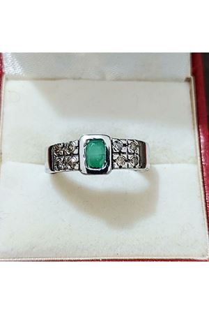 Vintage Tasarım Zümrüt Taşlı Yüzük