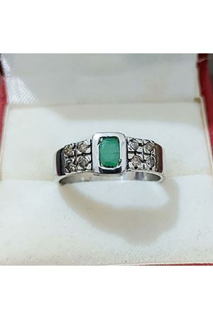 Vintage Tasarım Zümrüt Taşlı Yüzük