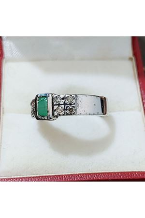 Vintage Tasarım Zümrüt Taşlı Yüzük