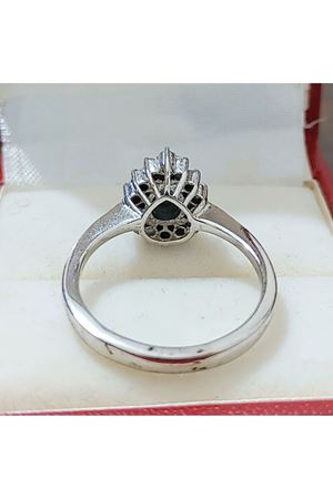 Anturaj Platin Modeli Pırlanta Firuze Yüzük