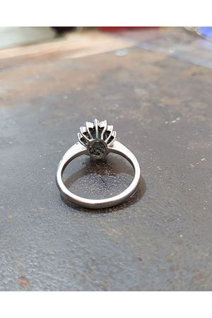 İkinci El  Firuze Anturaj Pırlantalı Yüzük