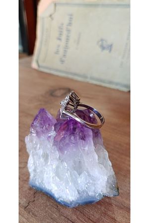 Vintage Tasarım Platin Modeli Yıldız Çiçeği Yüzük