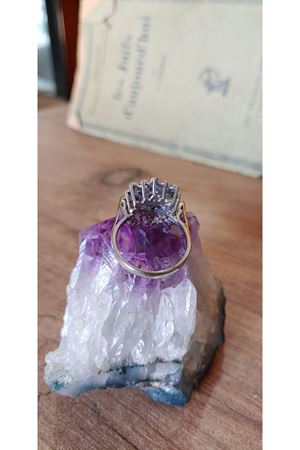 Vintage Tasarım Platin Modeli Yıldız Çiçeği Yüzük