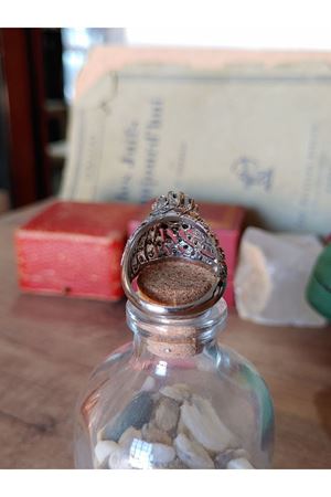 Vintage Tasarım Platin Modeli Safir ve Pırlanta taşlı Kazayağı Yüzük