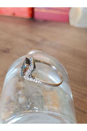 Vintage Tasarım Firuze Taşlı Anturaj Pırlanta Yüzük