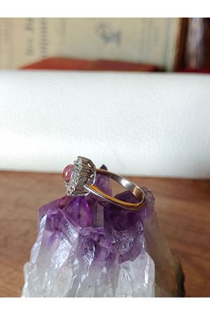 Vintage Tasarım Platin Modeli Safir Taşlı Anturaj Pırlanta Yüzük