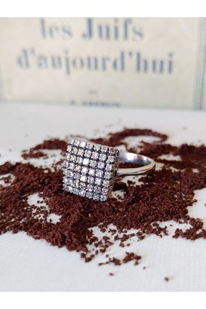 Vintage Tasarım Kare Temalı Platin Modeli Pırlanta Yüzük 1