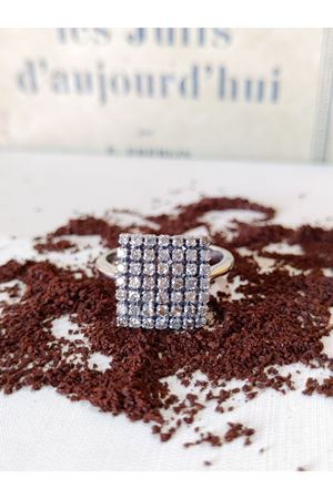 Vintage Tasarım Kare Temalı Platin Modeli Pırlanta Yüzük 1