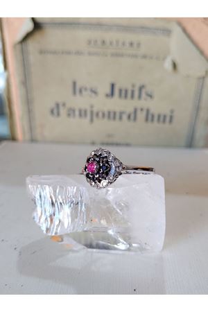 Salyangoz Yakut-Safir Pırlanta Yüzük